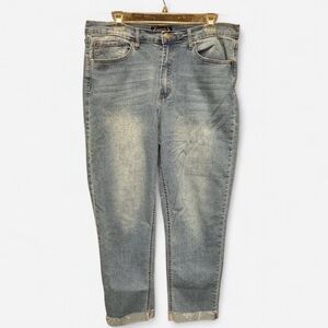 Nanette Lepore Jolie High Rise Straight Leg Blue Jeans